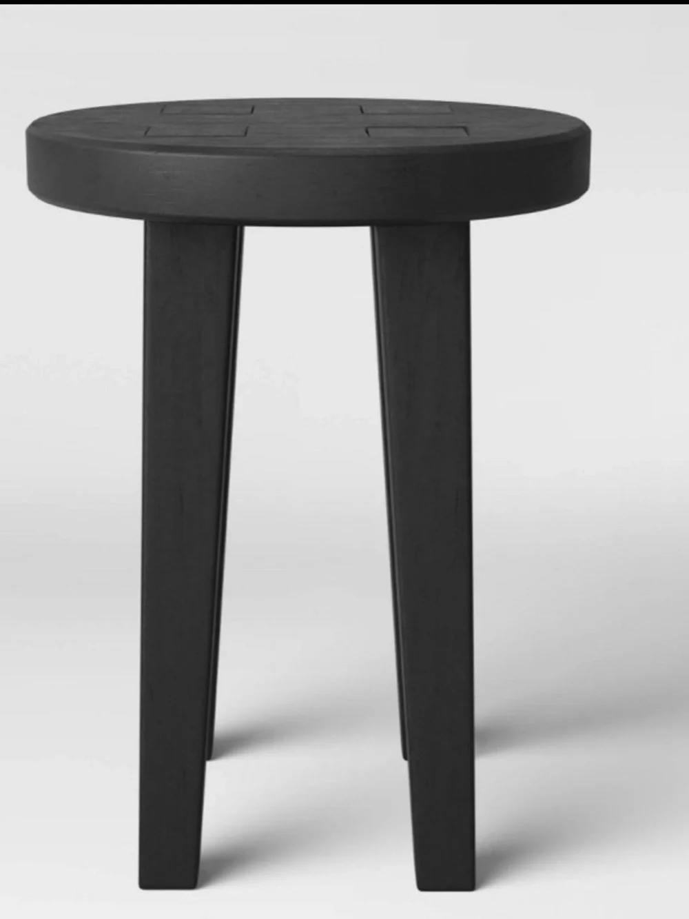 Woodland Short Carved Wood Table Black - Threshold